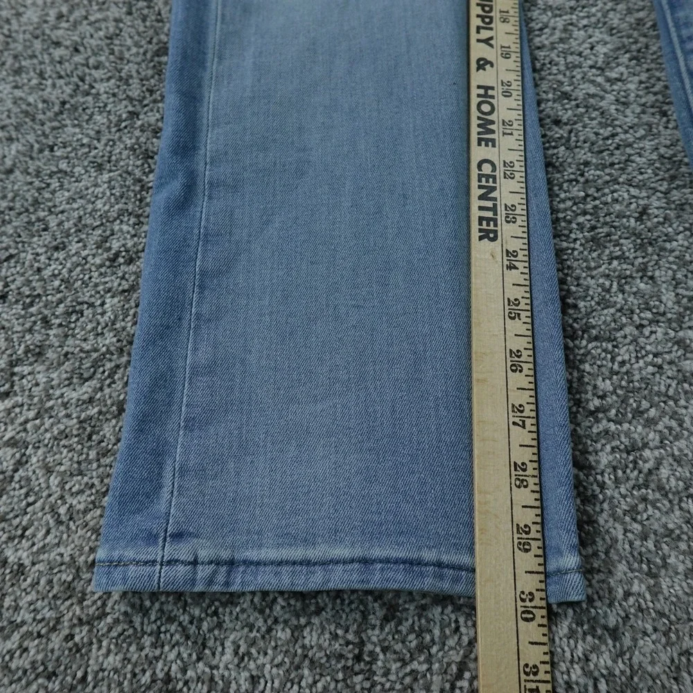 Levis Jeans Mens 32X30 Light Blue Denim Pants 501 Button Fly Straight Stretch